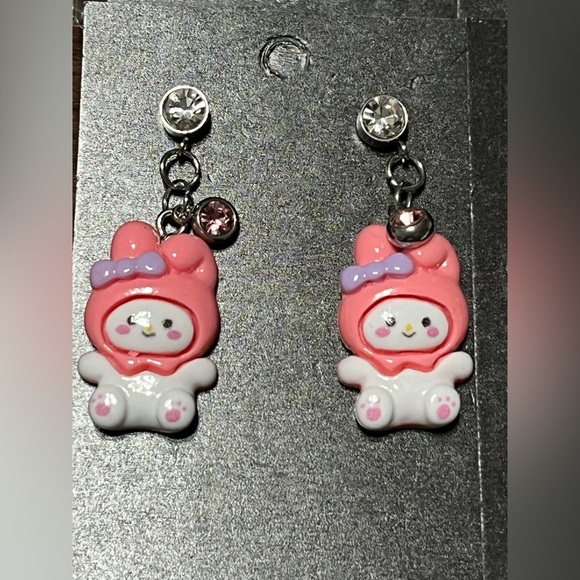 My melody hello kitty  dangle drop earrings - Picture 1 of 1